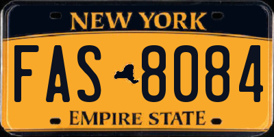 NY license plate FAS8084