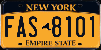 NY license plate FAS8101