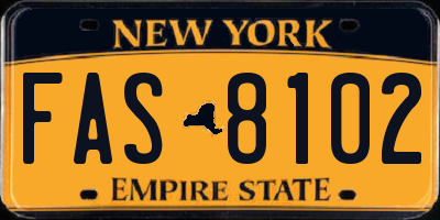 NY license plate FAS8102