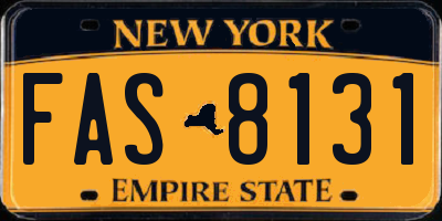NY license plate FAS8131
