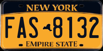 NY license plate FAS8132