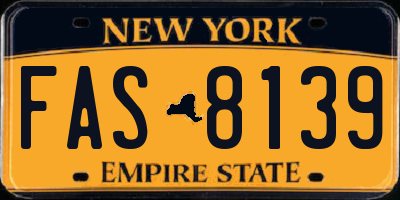 NY license plate FAS8139