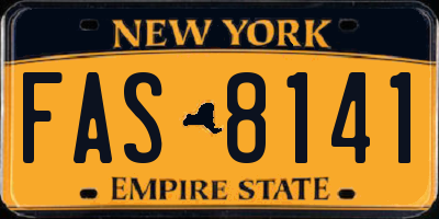 NY license plate FAS8141