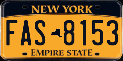 NY license plate FAS8153