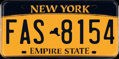 NY license plate FAS8154