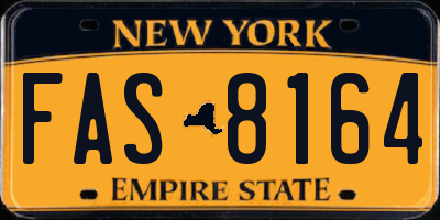 NY license plate FAS8164