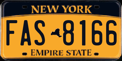 NY license plate FAS8166