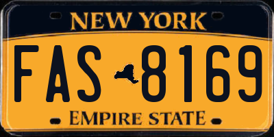 NY license plate FAS8169