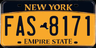NY license plate FAS8171