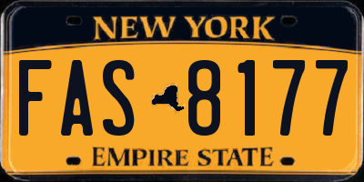 NY license plate FAS8177