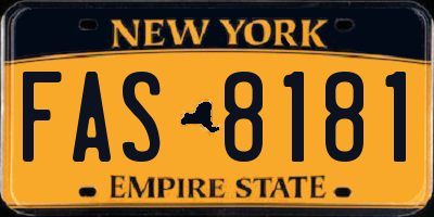 NY license plate FAS8181
