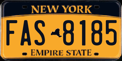 NY license plate FAS8185