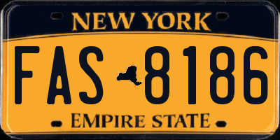 NY license plate FAS8186