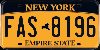 NY license plate FAS8196
