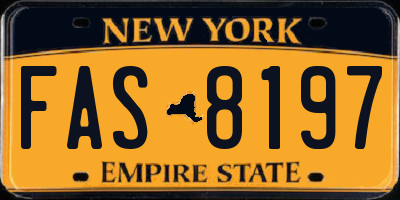 NY license plate FAS8197