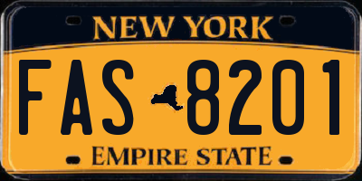 NY license plate FAS8201