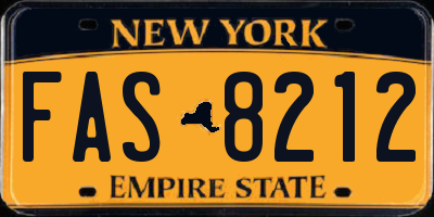 NY license plate FAS8212