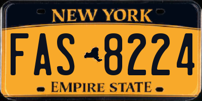 NY license plate FAS8224