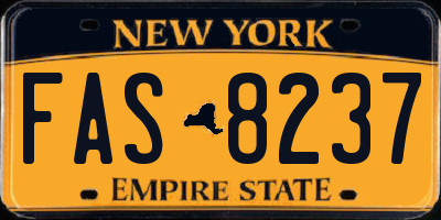 NY license plate FAS8237