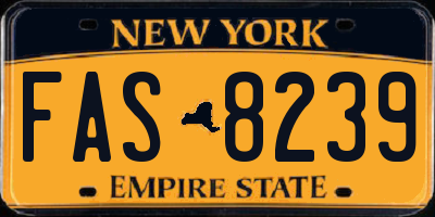 NY license plate FAS8239