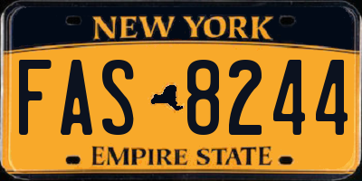 NY license plate FAS8244