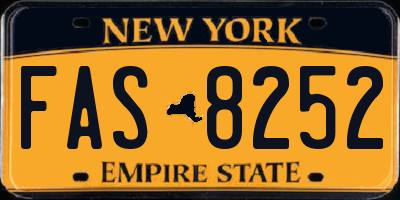 NY license plate FAS8252