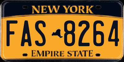NY license plate FAS8264