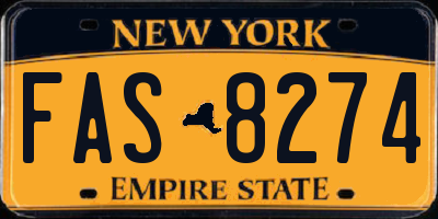 NY license plate FAS8274
