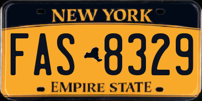 NY license plate FAS8329