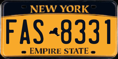 NY license plate FAS8331