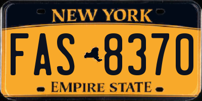 NY license plate FAS8370