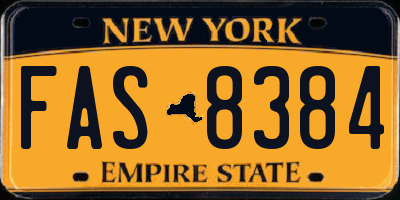 NY license plate FAS8384