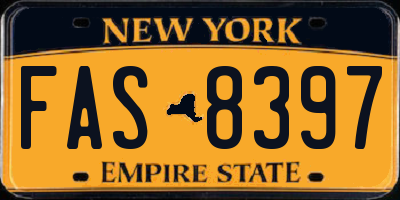 NY license plate FAS8397