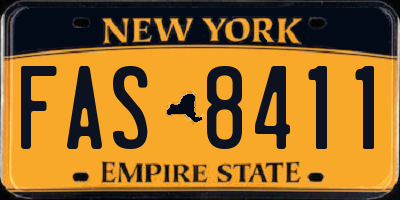NY license plate FAS8411