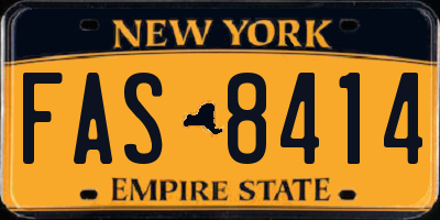 NY license plate FAS8414