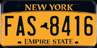 NY license plate FAS8416