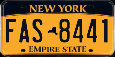 NY license plate FAS8441