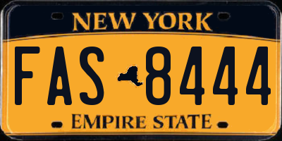 NY license plate FAS8444