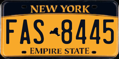 NY license plate FAS8445
