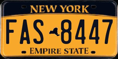 NY license plate FAS8447