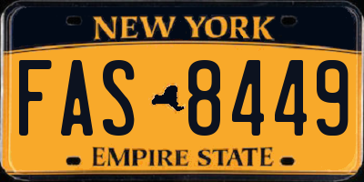 NY license plate FAS8449