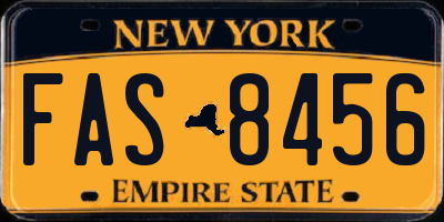 NY license plate FAS8456