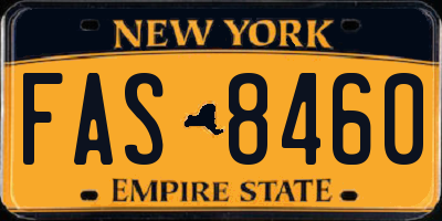 NY license plate FAS8460