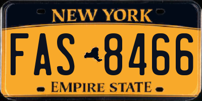 NY license plate FAS8466