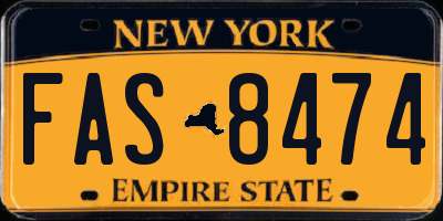 NY license plate FAS8474