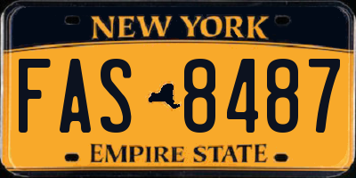 NY license plate FAS8487