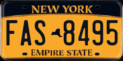 NY license plate FAS8495
