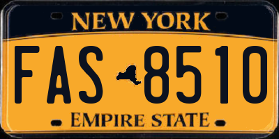 NY license plate FAS8510