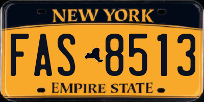 NY license plate FAS8513