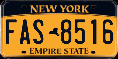 NY license plate FAS8516